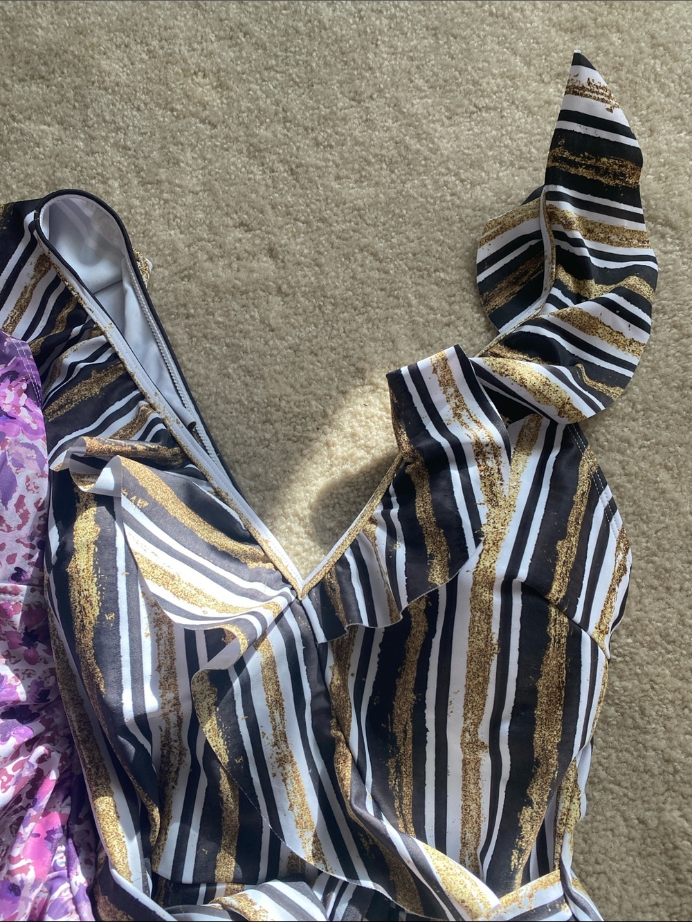 2-bundle one piece Joan Vass swimsuits size small - Picture 3 of 9